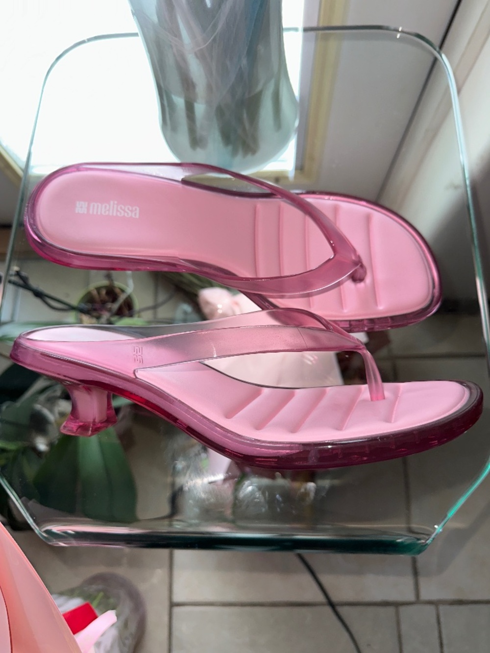 Melissa Translucent Pink Jelly Slide Sandals - Picture 7 of 7